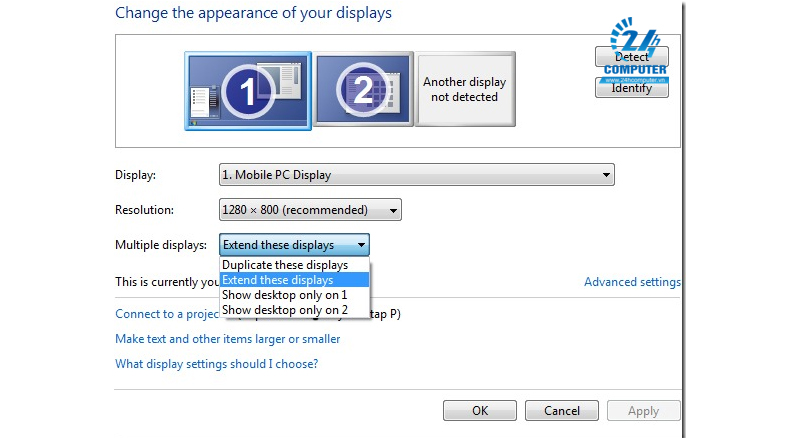 Intruct Windows làm thế nào để quản lý màn hình kép của bạn